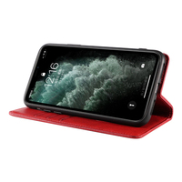 Étui portefeuille en cuir PU pour iPhone 11 Pro - Housse avec support de téléphone, fentes pour cartes, fermeture magnétique et coque antichoc