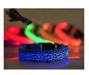 <span class=keywords><strong>Collar</strong></span> de perro con estampado de leopardo, recargable por USB, eléctrico, led, novedad, 2017 - Product Image 6