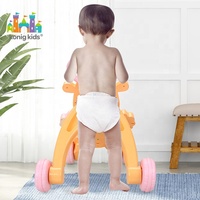 Marche-bébé musical et éducatif avec roues, jouet à pousser en forme d'animal mignon pour tout-petits, trotteur évolutif pour nourrissons