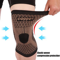 Manchon de protection en cuivre efficace avec soutien enveloppant du mollet, en tissu nylon cuivré, pour la course et le sport