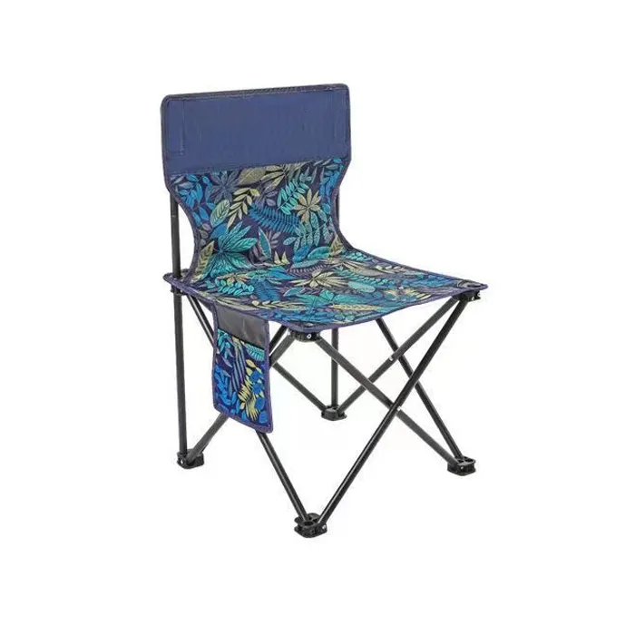 Vendita calda Oxford panno laterale borsa di immagazzinaggio sedie di Design nero/bianco/Camouflage blu portatile campeggio spiaggia sedia pieghevole
