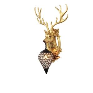 Lampe murale en forme de tête de <span class=keywords><strong>cerf</strong></span> de style européen, artisanat en résine, écologique, salon, <span class=keywords><strong>fond</strong></span> de télévision, mur personnalisé, chevet - Product Image 5