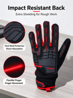 Gants unisexes HAIYI à doigts entiers, protection UV, antidérapants, extensibles, avec sangle de poignet réglable, renforcés pour la conduite, le cyclisme et les activités de plein air