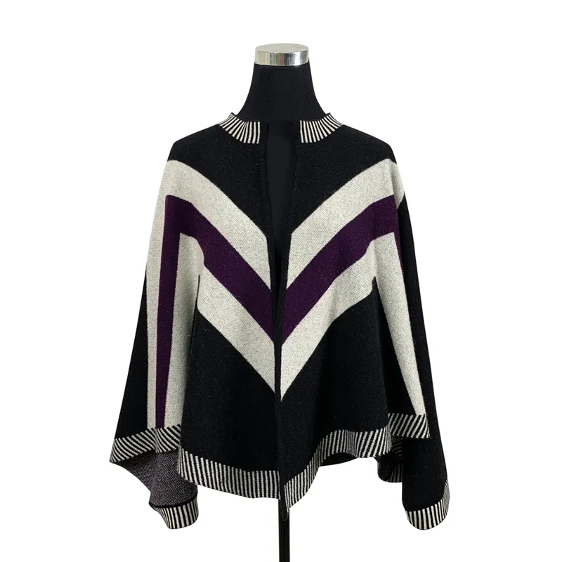 Personalized Cashmere Lady Poncho sweater Aristocratic style Lady Knitted Cape Ethnic style lady shawl