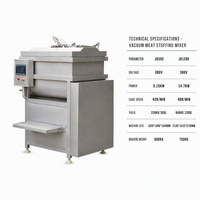 Machine à mélanger la viande sous vide commerciale en acier inoxydable 380V 5.15-14.7KW 350-1200L BATCH 230-840KG, machine à mélanger les saucisses