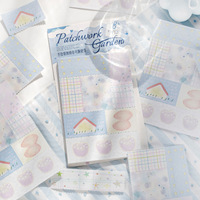 Paket Başına 50 Yapışkan Not Kağıdı Patchwork Bahçe Serisi Kore Tarzı DIY Malzemeleri ve Dekoratif Arka Planlar