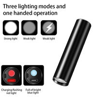 Senter Mini, Senter Mini paduan aluminium, Usb, dapat diisi ulang, senter Cob