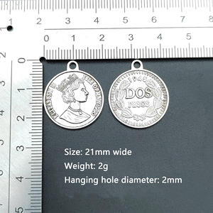 Vente en gros de collier rond tête de reine pièce de monnaie en forme de médaillon pour la fabrication de bijoux pendentifs à breloque - Product Image 6