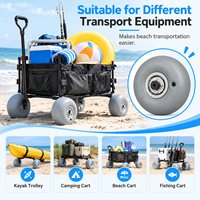Roue de plage gonflable en PU de 9 pouces, pneu ballon basse pression pour fauteuil roulant de plage et chariot de sable