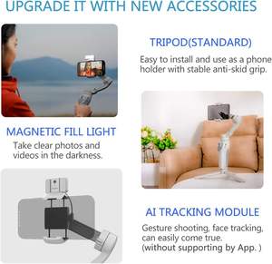 Nouveau stabilisateur de cardan <span class=keywords><strong>3</strong></span> axes Feiyu Vimble <span class=keywords><strong>3</strong></span> pour tous les smartphones avec suivi de visage IA, lumière d'appoint magnétique et perche à selfie intégrée - Product Image 5