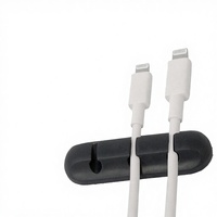 Clip de câble en silicone, enrouleur de fil en nylon de bureau, clips de rangement pour câble de données USB, organisateur avec gestion