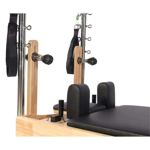 Lit de formation à noyau rembourré en bois Reformer Pilates Lit de réformateur Pilates avec demi tour trapèze <span class=keywords><strong>pour</strong></span> lit de réformateur de vente de club de yoga - Product Image 4