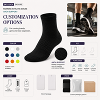 Chaussettes de sport avec soutien de la voûte plantaire pour la course à pied, pour acheteurs en gros de collections de course à pied, avec service de correspondance des couleurs