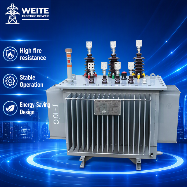 100kVA 200KVA 500kVA 1000KVA Oil Immersed Transformer 10kV to 400V 50/60Hz Copper Winding Three Phase Step up Down MV HV 50/60HZ