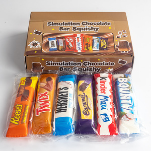 Wholesale 12 Pcs Simulation <strong>Chocolate</strong> Bar Squishy Toys Slow Rising Realistic Snack Food Squeeze Toys Stress Relief Novelty Toys - Product Image 4