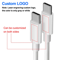 Cable USB Tipo C a C al por Mayor, Cable de Carga Rápida PD de 60W, 1M 2M 3M, Cable de Material TPE para iPhone