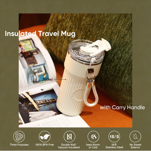 <span class=keywords><strong>Mug</strong></span> isotherme portable EVERICH 700 ml, 100 % étanche, sans BPA, avec poignée de transport pour voiture et usage quotidien - Product Image 2