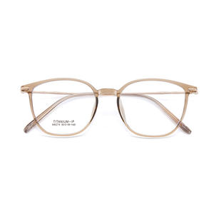 Monture de lunettes en titane légère de style coréen, monture ovale complète, bord large de 4mm, lunettes prescriptives pour femmes M8274 - Product Image 2