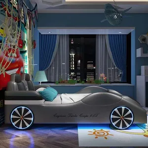 Luxus Kinder Little Boy Little Girl Bett Massivholz rahmen Neue kreative einfache Auto Bett Schlafzimmer möbel Rennwagen Bett