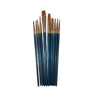 Pennello professionale in setola bianca 10 pz in Nylon di migliore qualità <span class=keywords><strong>per</strong></span> l'artista dei capelli <span class=keywords><strong>per</strong></span> pittura ad <span class=keywords><strong>acquerello</strong></span> Art Set di <span class=keywords><strong>pennelli</strong></span> - Product Image 2