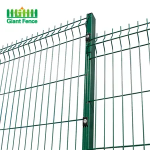 Factory Supply 2.4m Garden Fence Panel Welded Wire Mesh Low Maintenance Heat PVC Iron Powder PVC Coated Privacy Highway Fencing