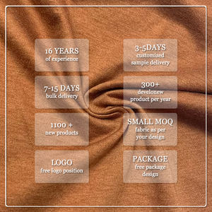 Tissu jersey écologique extensible respirant et isolant thermiquement 60% coton 40% modal pour bébé - Product Image 6