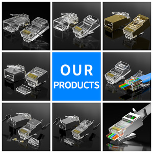 Túi của 100 cái RJ45 Modular Phích cắm kết nối cho Cat6 rắn hoặc bị mắc kẹt UTP cáp <span class=keywords><strong>Ethernet</strong></span> đánh giá PC nhà ở - Product Image 6