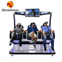Simulateur VR 9D d'intérieur pour centres commerciaux et parcs d'attractions, machine d'arcade VR commerciale à 3 places