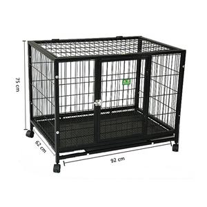 Cage pour chien Cage pour chien Usine Vente en gros Cage pour chien robuste Métal noir Extérieur Intérieur Cage pour chien grand espace - Product Image 2