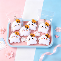 Pièces de décoration en peluche DIY pour chaussettes et chaussures pour enfants, motifs fantômes et citrouilles de dessin animé mignons et amusants pour Halloween, accessoires d'ornement en peluche pour filles