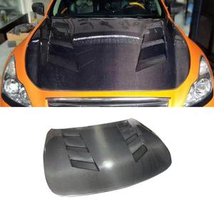 Cubierta de motor con apariencia de fibra de carbono real para Infiniti G37 2007-2013, kit de carrocería, accesorios para automóvil - Product Image 1