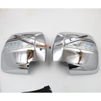 1 paire de coques de rétroviseurs latéraux chromées en ABS avec clignotants LED pour accessoires de fourgon Hiace 2008-2018