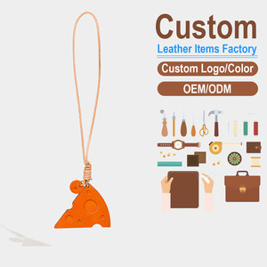 Cute 3D Cheese Leather <b>Bag</b> <b>Charm</b> –Handmade Vegetable Tanned Top Layer Cowhide Keychain Realistic Cheddar Car Hanging Ornament - Product Image 1