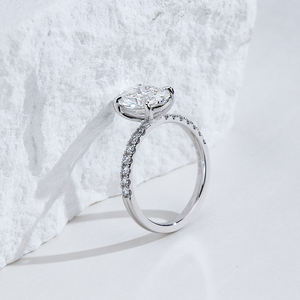 Anillo de Lujo para Mujer con Diamante Ovalado Cultivado en Laboratorio, Oro Sólido de 18K, Certificado IGI, Modelo MSR-2050 - Product Image 2