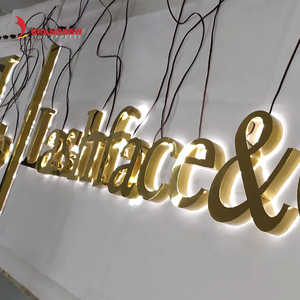 Brandnewsign Tùy Chỉnh LED Logo Kim Loại Backlit Chữ Ký Ngoài Trời Sáng Dấu Hiệu Cửa Hàng Logo Nền Tường Ánh Sáng - Product Image 5