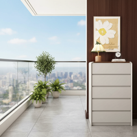 Commode moderne à 5 tiroirs en bois massif, organisateur de rangement pour la maison, le salon, la chambre, l'entrepôt, l'hôpital