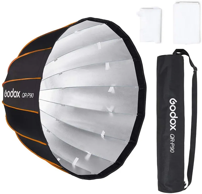 Godox QR-P70 70 см QR-P90 90 см QR-P120 120 см быстро отпустите параболический глубокий софтбоксы для вспышки Bowens Mount Studio Flash Лучшая цена