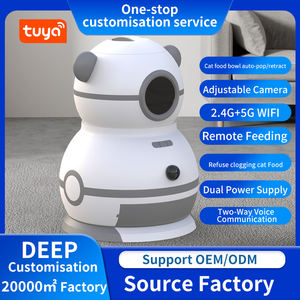 Distributeur automatique de nourriture pour chat avec <span class=keywords><strong>cam</strong></span>éra HD réglable, contrôle par application Tuya, Wi-Fi, minuterie, rétractable, 5L, intelligent - Product Image 2
