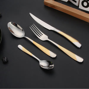 Ensemble de <span class=keywords><strong>couverts</strong></span> GEMEI Star Diamond Series en acier inoxydable, compatible <span class=keywords><strong>lave</strong></span>-<span class=keywords><strong>vaisselle</strong></span>, pour <span class=keywords><strong>6</strong></span> personnes, usage domestique et hôtelier, 24 pièces. - Product Image 2