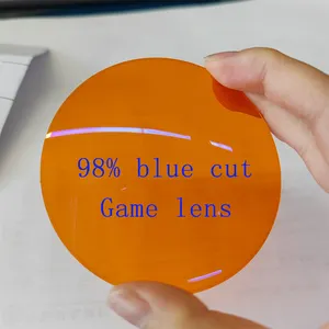 Manufacturing Wholesale Orange Red CR39 CR 39 Anti Blue Cut Lens 99.9% 100% Blue Light Blocking Optical Stock Optical Lenses