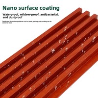 Vente directe usine : Panneaux de grille rainurés en WPC fibre de bambou-bois, panneaux muraux en PVC à rainures fines de 170 mm