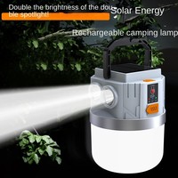 Lampe de camping solaire multifonctionnelle rechargeable portable LED ultra-longue durée d'urgence étanche IP44 à intensité variable Garantie 2 ans Haute performance