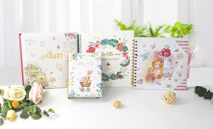 Libro di scarto fatto da te personalizzato all'ingrosso 20.5x20.5cm oro sventola Scrapbooking <span class=keywords><strong>Album</strong></span> fotografico per il diario di famiglia della bambina a spirale Scrapbook - Product Image 6