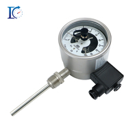 Electric Contact Bimetal Thermometer Pipe Boiler Temperature Gauge Can Be Controlled with Upper and Lower Limits