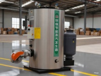 Chaudière à vapeur verticale automatique compacte en acier au carbone, capacité 100kg-500kg, gaz naturel, GPL, mazout, diesel, prix usine