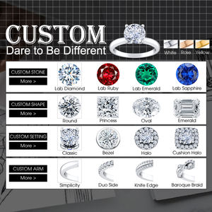 Lab Cor azul Grown Diamonds Loose Asscher Princesa Coração Almofada Oval Marquise Round Cut VS VVS CVD Lab Diamante - Product Image 6