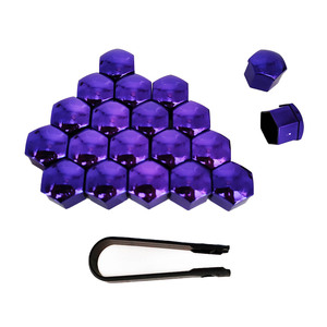 Vente en gros <span class=keywords><strong>Cache</strong></span>-poussière pour écrou de pneu de voiture 17mm 19mm 21mm Capuchon de protection pour écrou de roue Blister Argent pour modèles Tesla - Product Image 3