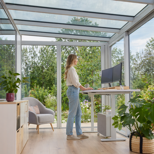 Véranda panoramique en verre isolant, serre de luxe pour villa, <span class=keywords><strong>solarium</strong></span> extérieur, salle de jardin toute l'année en aluminium à rupture de pont thermique, OEM - Product Image 2