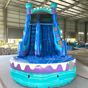 Tobogán Acuático Inflable Comercial de 18 pies <span class=keywords><strong>con</strong></span> Forma de Medusa, <span class=keywords><strong>Casa</strong></span> de Brinco Acuática <span class=keywords><strong>con</strong></span> <span class=keywords><strong>Piscina</strong></span> y Castillo, para <span class=keywords><strong>Alquiler</strong></span> en Fiestas - Product Image 3