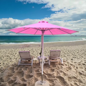 Usine personnalisée 2.7m cadre en aluminium Patio jardin parasol <span class=keywords><strong>de</strong></span> plage extérieur pour hôtels jardins Base incluse - Product Image 1